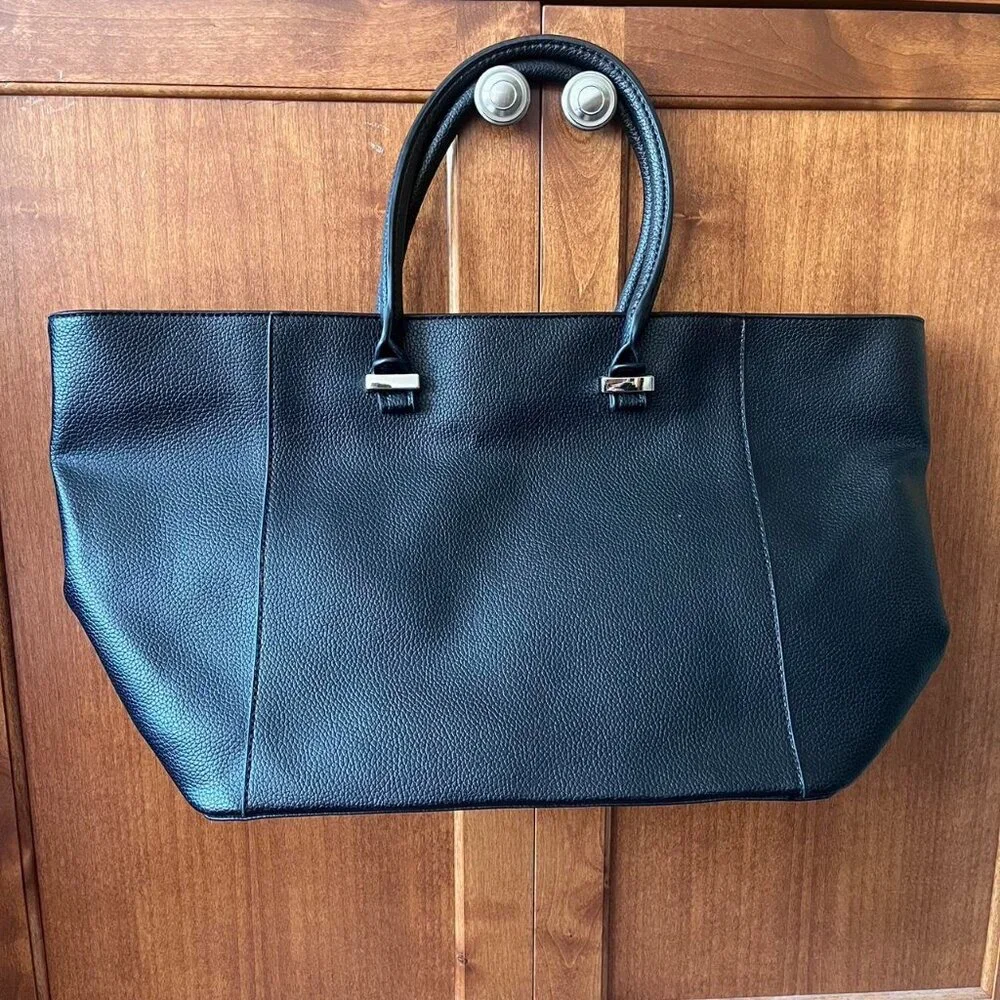 Diane Gilman DG Lux Sport Black Leather Tote Bag 🖤